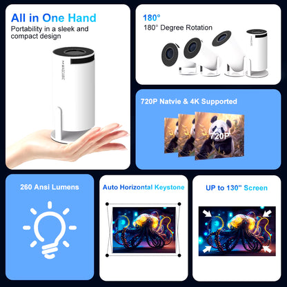 CineCast™ HY300 PRO Smart Projector – 4K Ready. WiFi 6 Fast. Theater Anywhere