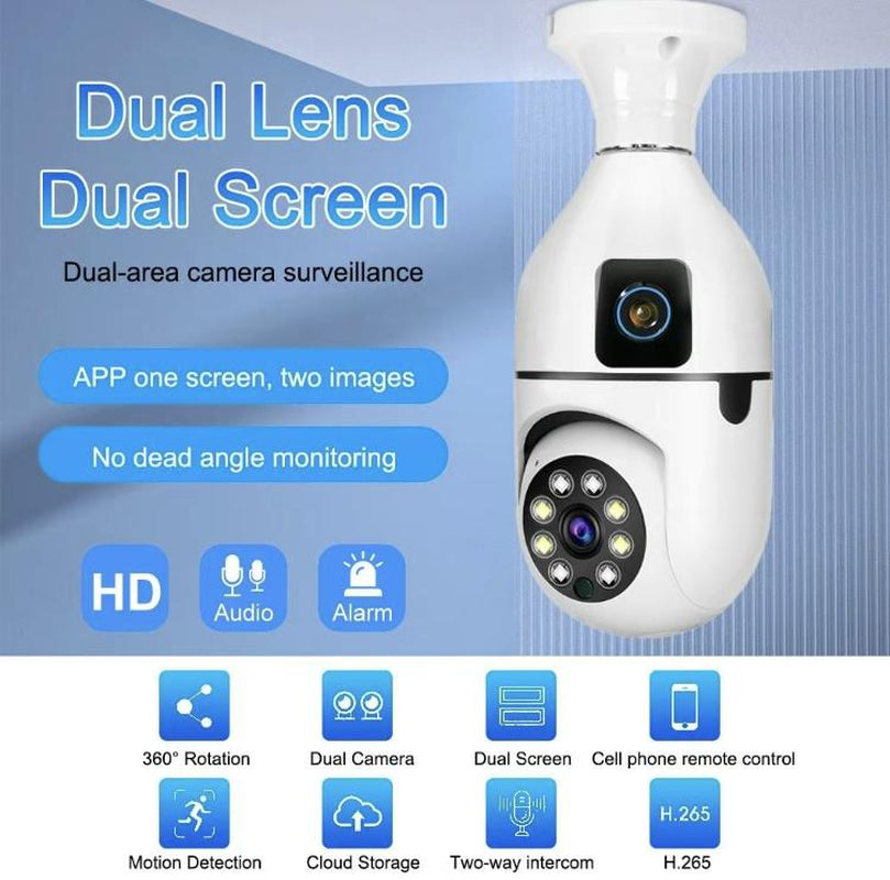 Flycloud 1080P HD Light Bulb Security Camera Wifi Wireless Outdoor Indoor Cameras for Home Security Camara De Seguridad