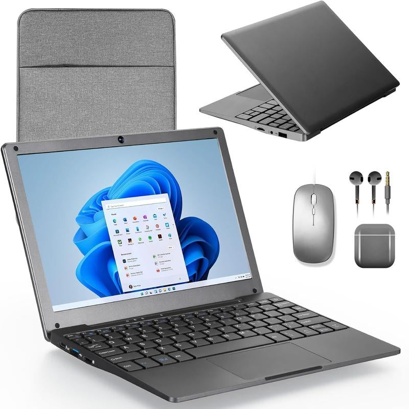 10'' Windows 11 Mini Laptop Computer 8GB+128GB Intel Celeron Quad-Core Processor