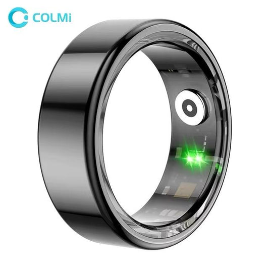 COLMI R02 Smart Ring - Military Grade Titanium Steel Shell, Health Monitoring, IP68 & 5ATM Waterproof, Multi-Sport