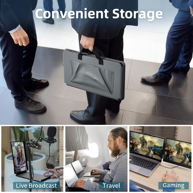 AOKER 14“ Dual Laptop Screen Extender FHD IPS 1080P High Resolution Portable Travel Monitor Compatible with Windows Mac Phone PS5