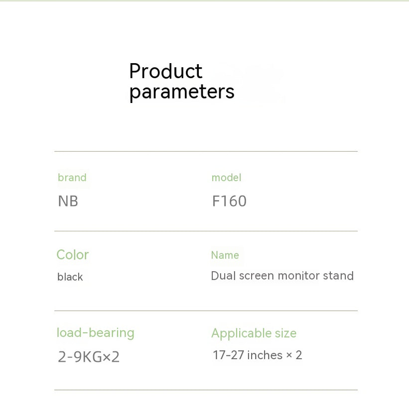 Dual Screen Monitor Screen Bracket