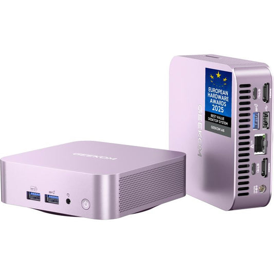 GEEKOM A6 Minipc | AMD Ryzen 7 6800H, 16+512GB or 32+1TB Nvme SSD, DDR5 | Radeon 680M | Compact Aluminium Design, 8K UHD, USB4, Wi-Fi 6E & Bluetooth 5.2 | Perfect for Work, Streaming, Creative Projects & Casual Gaming at Home or Officec