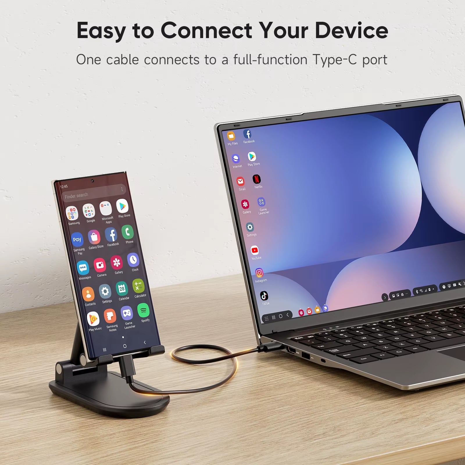 15.6-Inch Portable Lapdock Monitor with Keyboard - FHD 1080P IPS External Display for Samsung DeX and Mac Laptops