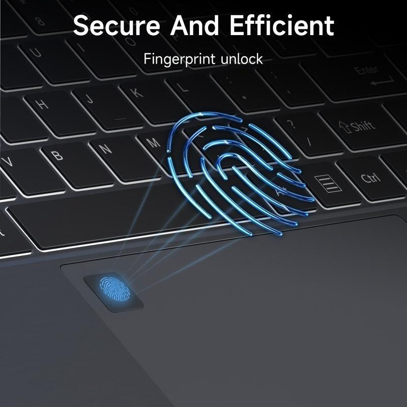 Ifacemall 15.6-Inch FHD Laptop | Intel N5095 Quad-Core Processor | 16GB DDR4 RAM | 512GB SSD | IPS FHD Display (1920X1080) | USB-C & HDMI Ports | Fingerprint Unlock | Portable Business Computer for Work, Student & Holiday Gifts(Silver，Rose Gold)