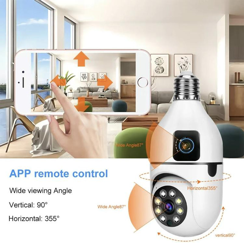 Flycloud 1080P HD Light Bulb Security Camera Wifi Wireless Outdoor Indoor Cameras for Home Security Camara De Seguridad