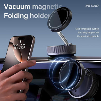 Phone Holder Car Super Strong Magnetic Car Mount - Magsafe Ready, Universal Fit (Works with Vacuum Magnetic Multi-Mount - for Car, Gym & Bathroom,360° Adjustable Universal Mount - for Car, Gym & Bathroom