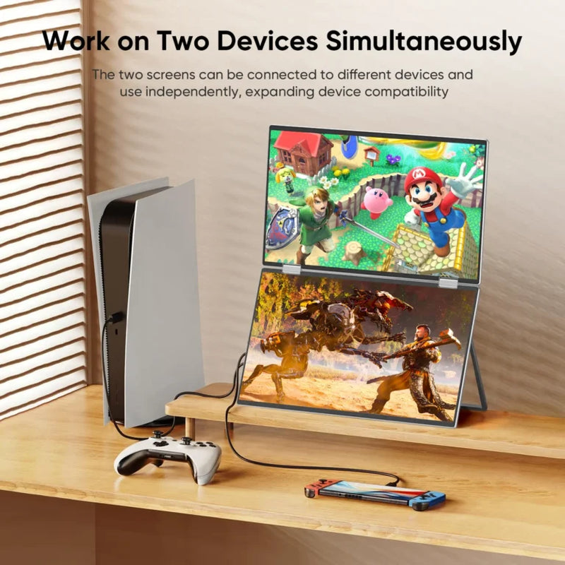 15.6 Inch FHD Dual Screen Extend LCD 1080P Monitor Portable