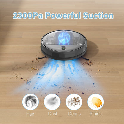 Robot Vacuum Cleaner, Robot Vacuum Mop Combo, with Alexa/Wifi/App Connection, for Pet Hair, Hard Floor