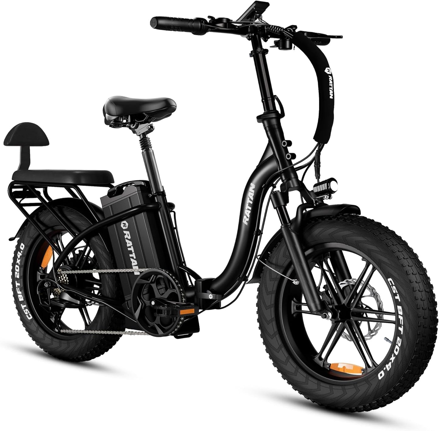 Rattan LM/LF Ultra Electric Bike - 1800W Foldable Fat Tire e-Bike | 120-Mile Range, 33 MPH, Two-Seater | Premium Hydraulic Brakes & 40.5Ah Battery