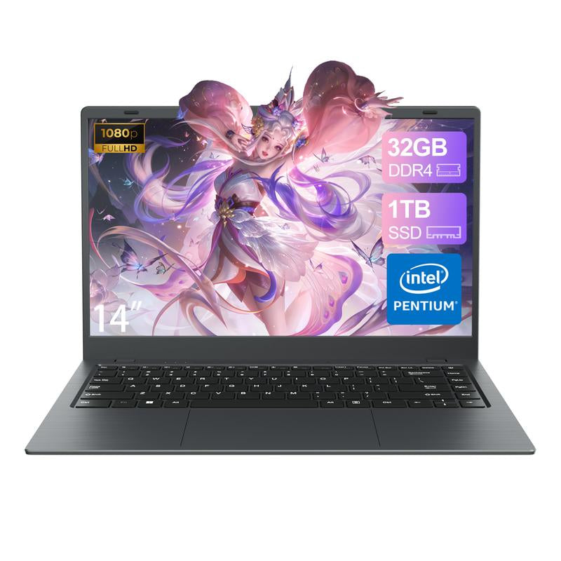 14/15.6-Inch Laptop Computer Intel Pentium Gold 6500Y Dual-Core Processor 8GB/16GB/32GB RAM 256GB/512GB/1TB SSD Rom,Suitable for Student Study＆Business Office,Suitable for Photoshop and Editing
