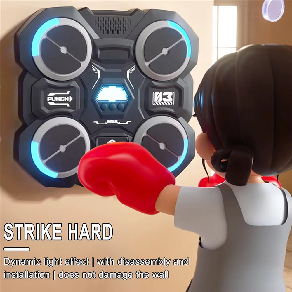 Bluetooth-Enabled Smart Music Boxing Machine for Children - Wall-Mounted Design