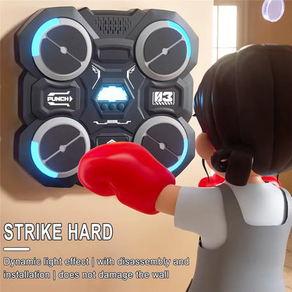 Bluetooth-Enabled Smart Music Boxing Machine for Children - Wall-Mounted Design