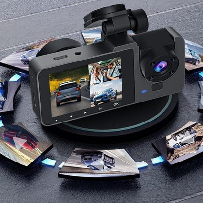 Dash Camera for Cars 1080P, 64GB Card, Dash Cam Front and Rear with Built-In Night Vision, 2.0'' IPS Screen, 170°Wide Angle, WDR, Parking Mode, Loop Recording