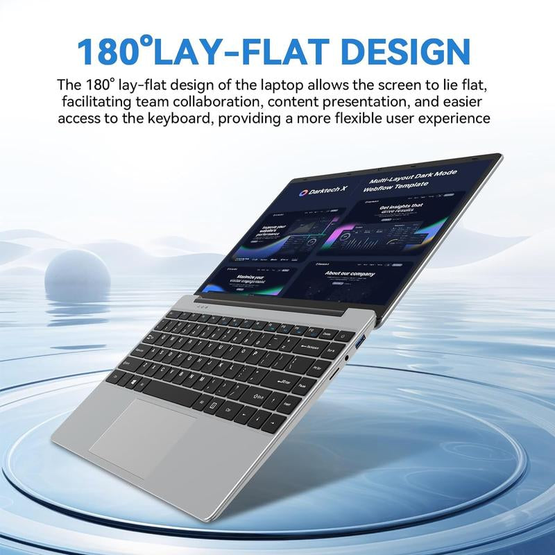 14.1 Inch Laptop, Windows 11 Laptop Computer, Intel Celeron N4020C(Up to 2.8Ghz), 8GB RAM 256GB SSD, Full HD 1920X1080, Mini HDMI, USB3.0, Webcam, TF Card, Type-C, 5000Mah Battery 2025 Laptop Mini Laptop Computer